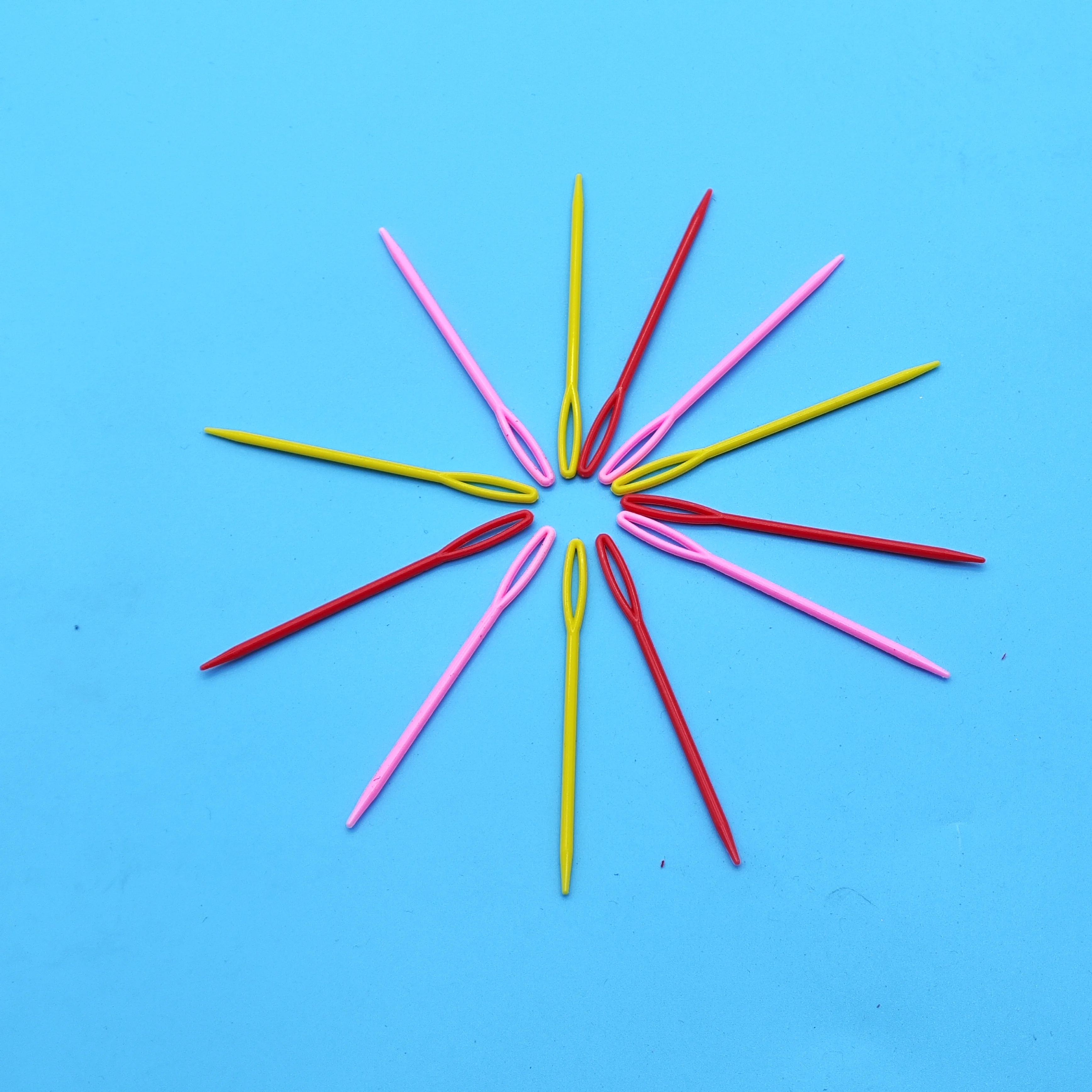 9cm 100pcs/ Bag Colorful Safety Diy Hand Sewing Tapestry Sweater Woolen Yarn Plastic Needles