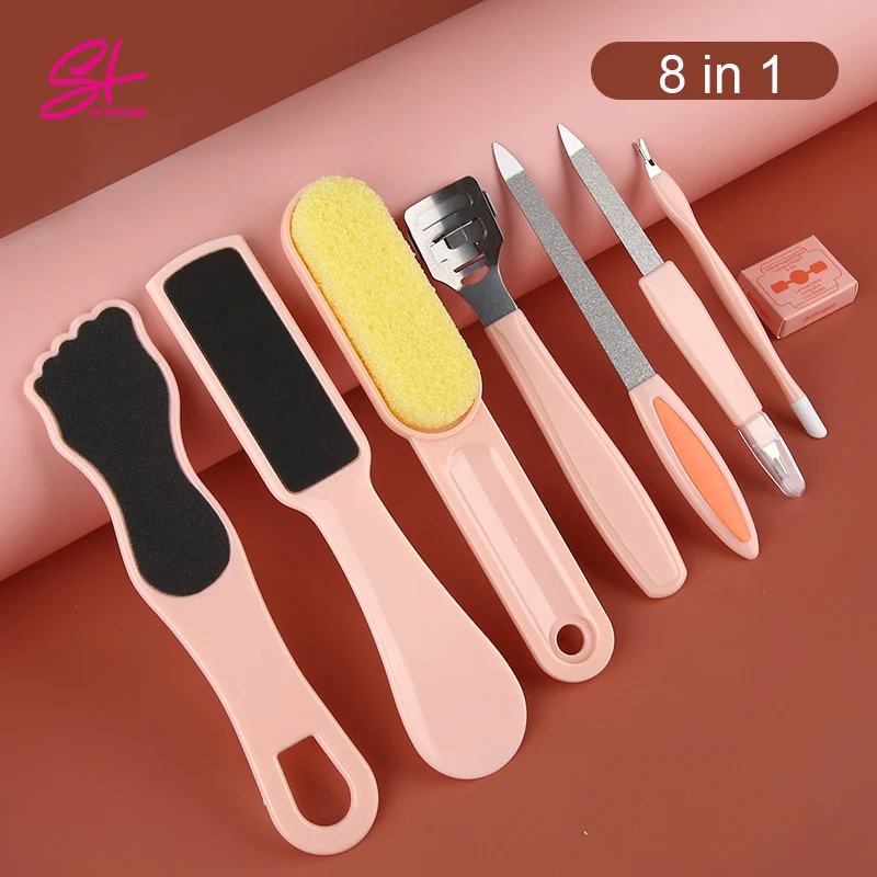 ST FUTURE Foot Files Set Foot Rasp Double-Sided Heel File Pedicure Callus Remover Stainless Steel Foot Grater for Dead Skin