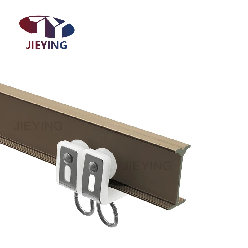 Jieying Thickened Aluminum Alloy Curtain Poles Flexible Bendable Curtain Track ceiling Curtain Rail System