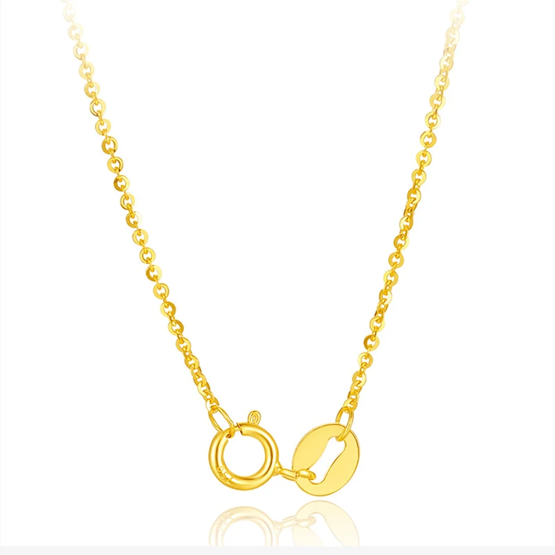 14K Real Gold O Chain Necklace Gold Rose Solid Chain