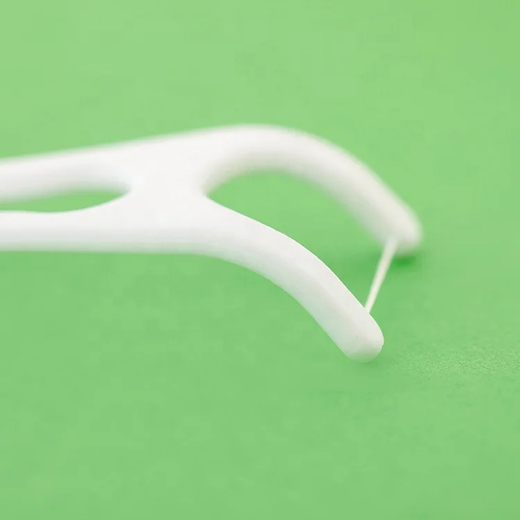 natural  degradable Material Ps Handle Oem/odm Y Type Toothpick Flosser Pick Dental Floss eco-friendly dental care teeth clean