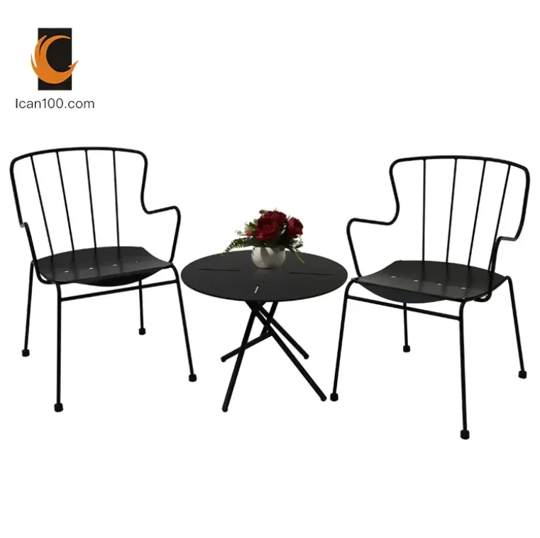 Wire Steel Chair Metal Legs Restaurant Furniture Coffee Shop Metal Black Dining Chair