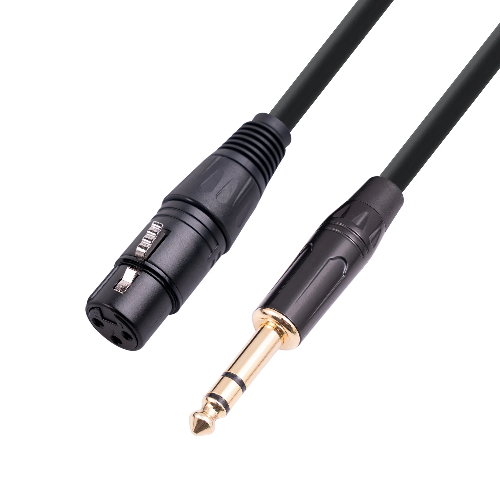 1/4 TRS 6.35 rpm connector to XLR 3Pin Female mixer microphone audio cable Supports 48V power supply