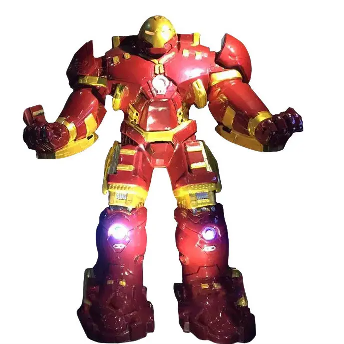 Life Size Fiberglass Super Hero Statues Hulk Iron man Spiderman Black Widow Thor Anti-Hulk Sculpture Mold