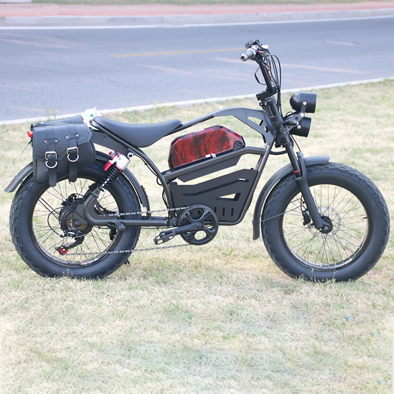 1500w electric sports bike soft-tail double suspension absorbing electrical bicycle electric big bike motorcycle