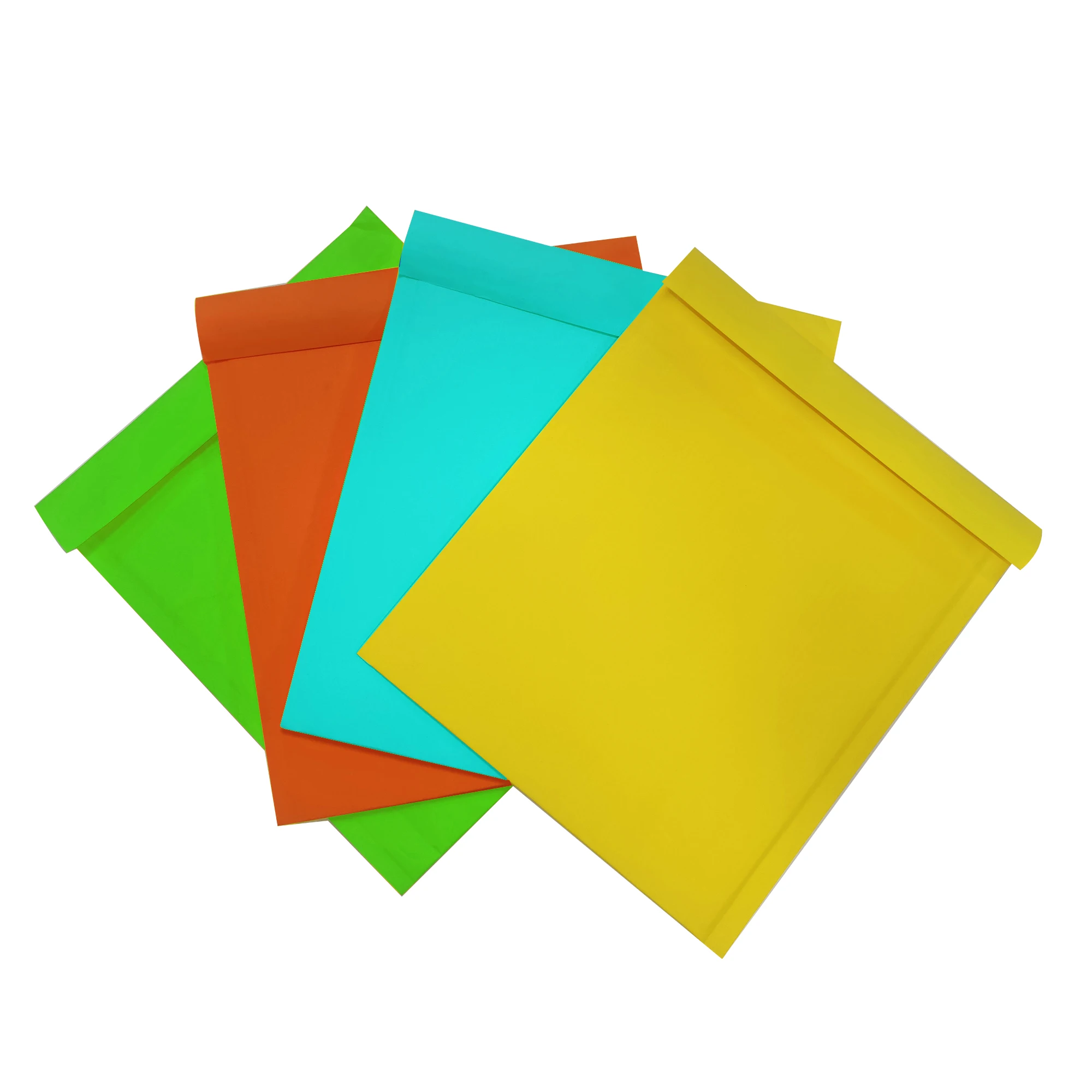 Eco Friendly Custom Biodegradable Kraft Paper Mailing Bag packaging Courier Bag Recyclable Envelopes Bag With Transparent Pocket