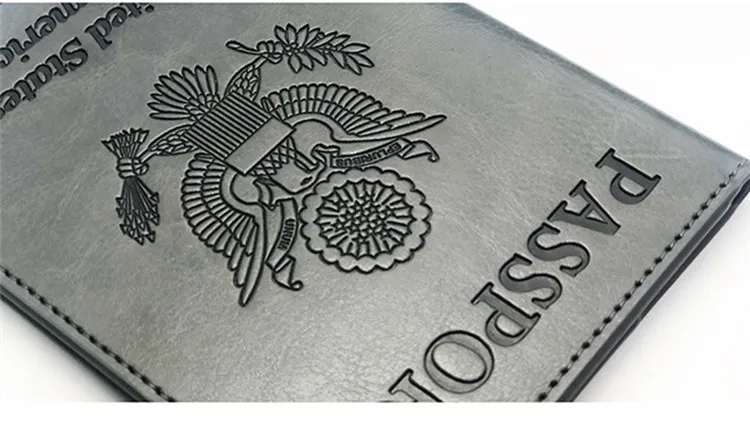 Mix 8 Colors USA PU Leather Passport Holder Custom in ID Card Holders Card 4 Slot Passport Cover