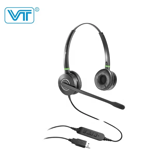 
Call Center Computer USB Headset with Noise Cancelling Microphone 