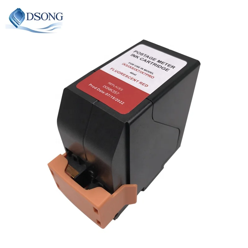 IX3 IX5 IX7 Neopost/Quadient Meter Post Ink Cartridge Red Fluo for Quadient iX-3 iX-5 iX-7 Postage Meter(Part No.4155765W)