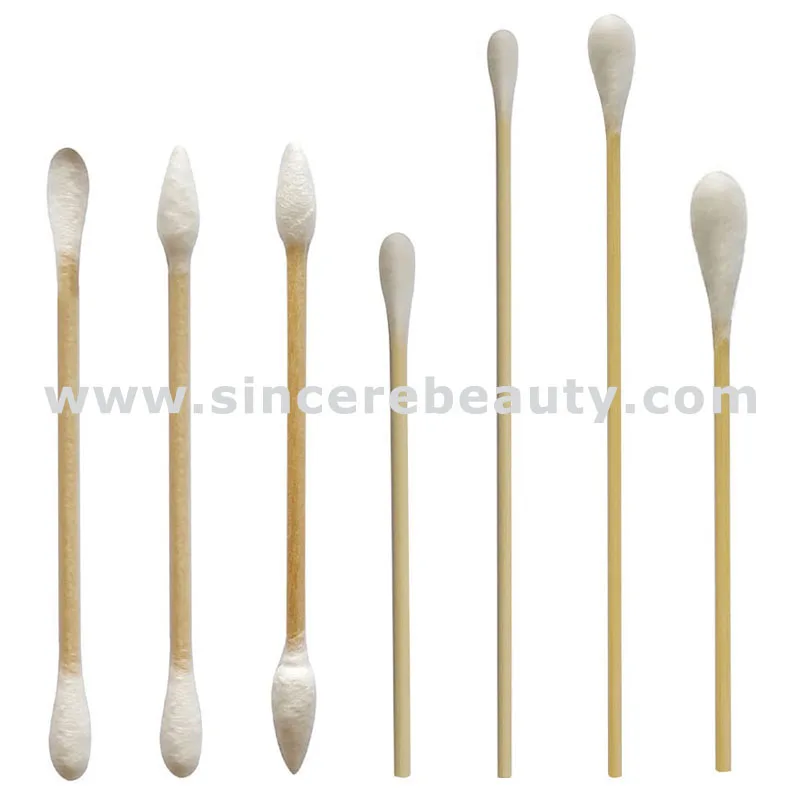 Eco-friendly Wooden Stick Makeup Cotton Swab