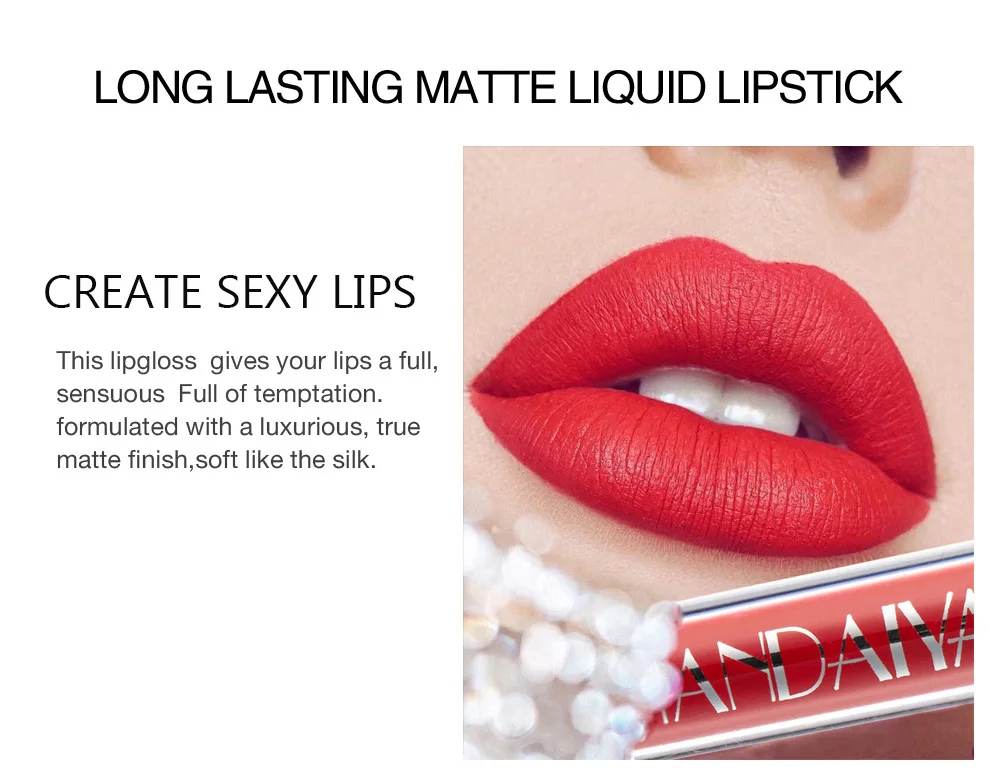 wholesale Matte liquid Long-Lasting Wear Non-Stick Cup Not Fade Waterproof Lip Gloss 6Pcs Matte Liquid Lipstick Makeup Set