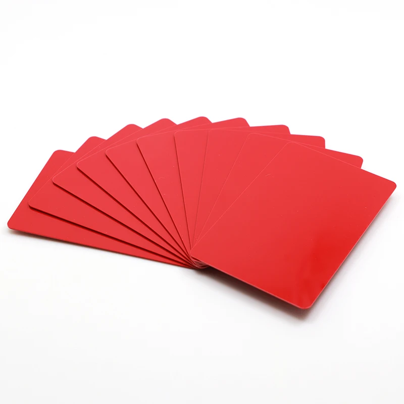 Blank PVC Printing Customized Red Plastic Cards For Business Gift