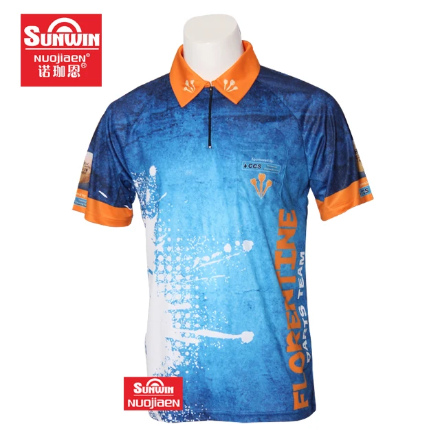 Breathable Unisex bowling jersey sublimated custom pattern bowling shirts for club