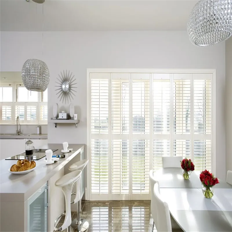 European Style Basswood Rolling Planation S Pvc Shutter Plantation Interior Louver