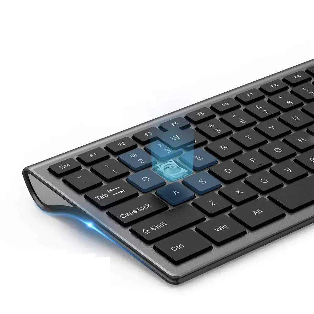 High Quality Classic Style Multimedia 2.4G Wireless Russian Keyboard and Mouse for PC