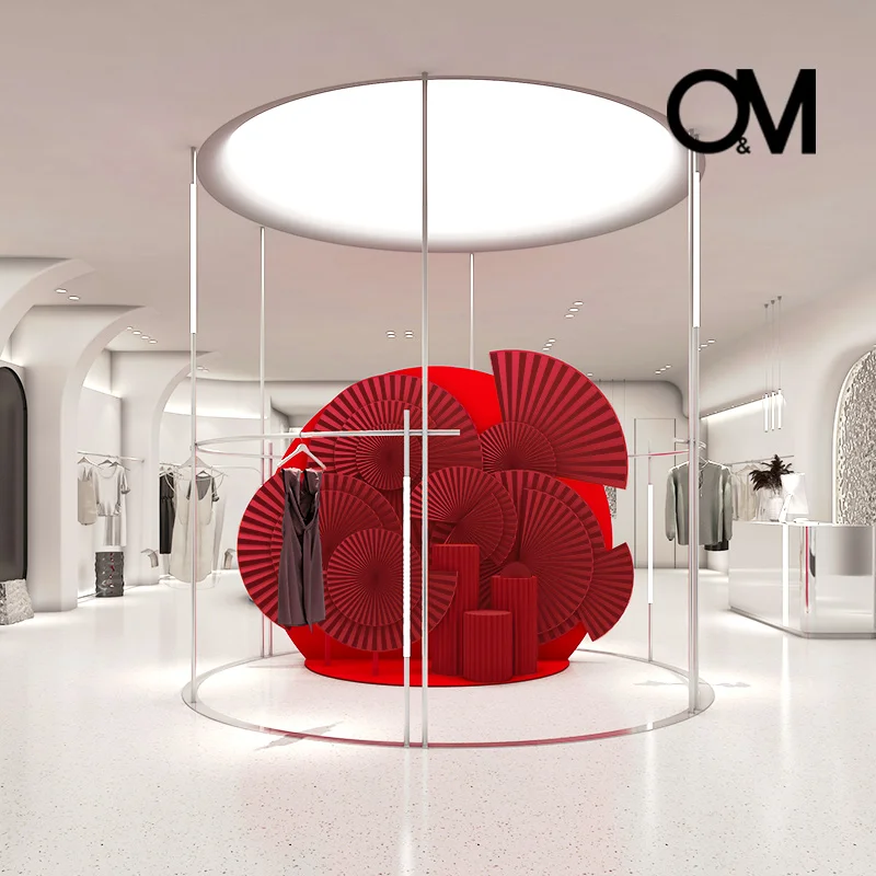 O&M Display Design Paper Decoration Fan Stores Windows Decoration For Wedding Event