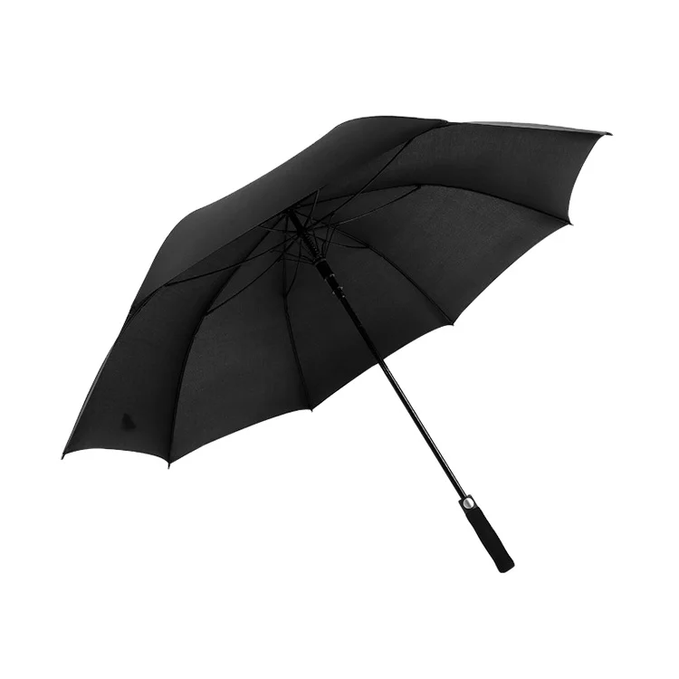 New design 30 inch fiberglass windproof men golf umbrella large luxury straight umbrella with logo custom