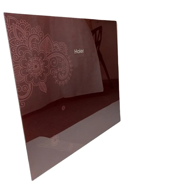 Wholesale 2-8mm Screen Print Glass Drinks Red Fridge Glass Door For House Home Refrigerator Glass Freezer Door Cover