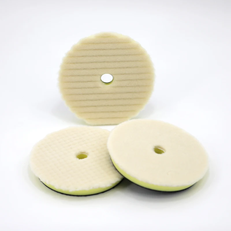 Car Shield Polishing Wool Pad 125-180mm Wool Felt Polishing Pad For Car Polisher wool polishing pad