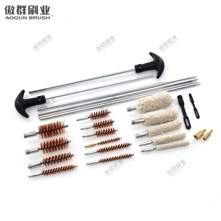 13 Pieces Bristle Cleaning Bore Brush .17 .22/5.56MM .30/7.62MM .357/9MM .40 .45 12GA 20GA