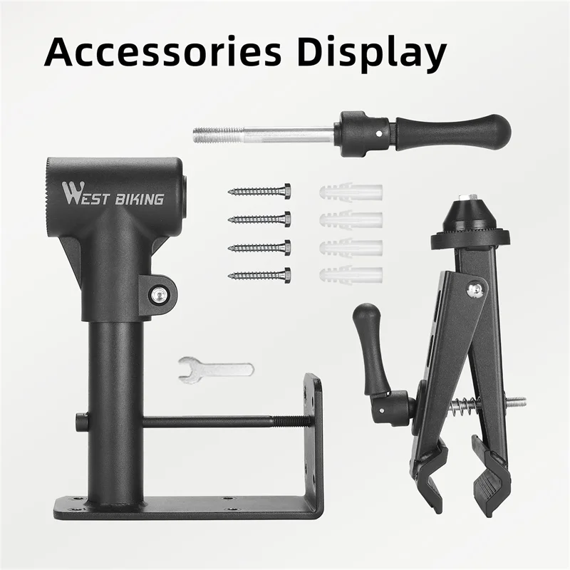 WEST BIKING Wholesale Bike Table/Wall 2-in-1 Pylons Road Mountain Bike Wall Hooks Adjustable Traile Bicycle Repair Rack