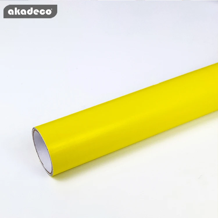 2020 new arrival  deep yellow furniture decoration film  solid color colorful self adhesive decorative film