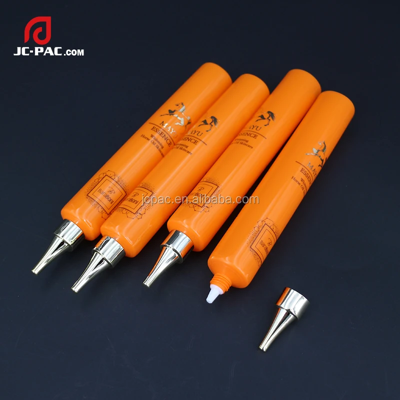 Glossy Fluorescent Color Long Nozzle Plastic Essence Packing Tube