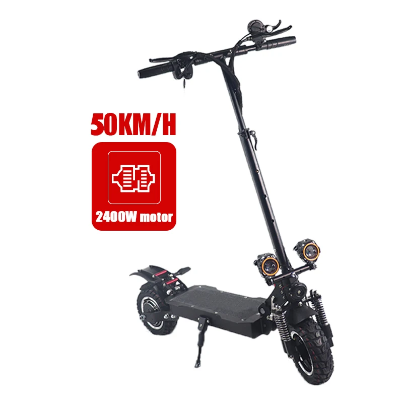 M1 pro Y10 Electric Scooter Dual Motor 2400w Lithium Battery 10inch Fast Wheels Foldable Electric Scooter For Adults