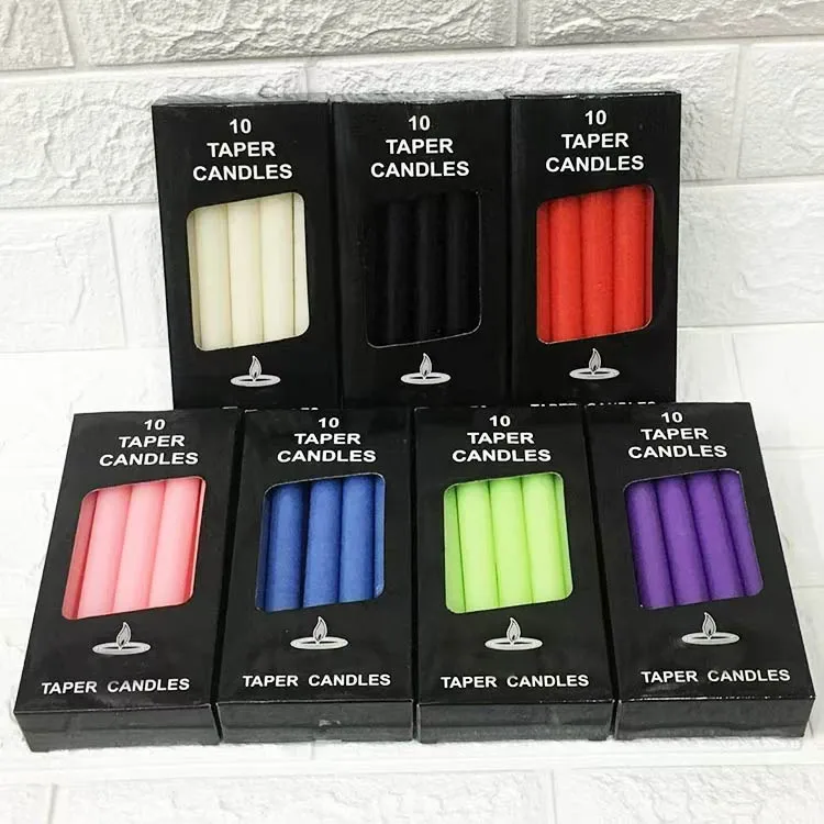 BEST SELECTED COLOR STICK PARAFFIN CANDLE WITH OR WITHOUT SCENTS FOR PARTY AND WEDDING