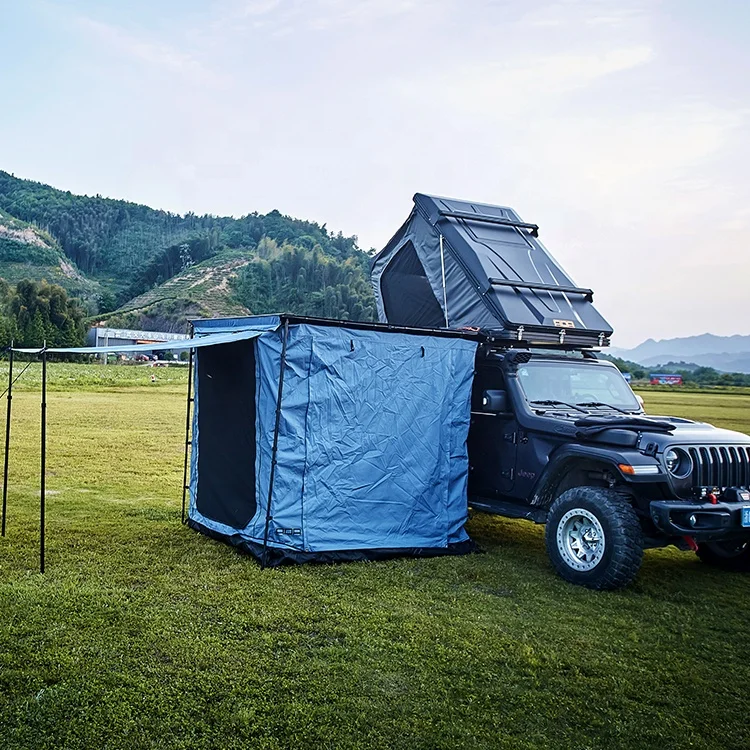 Custom logo roof top tent waterproof aluminum car tents with awning