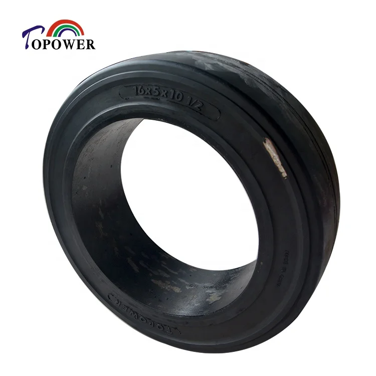 
Factory directly supply Press on solid tyres 16x5x10 1/2 16x5x10.5 
