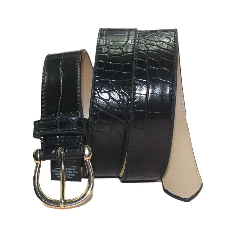 Simple Silver Metal Buckle Fashion Women Pu Leather Belt