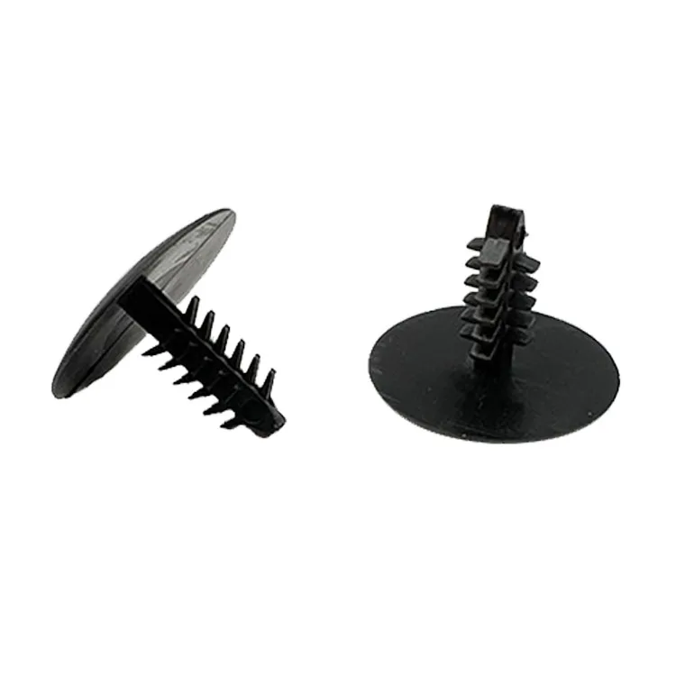 Черные Пластиковые Автомобильные заклепки в форме сосны для фиксации пластин
