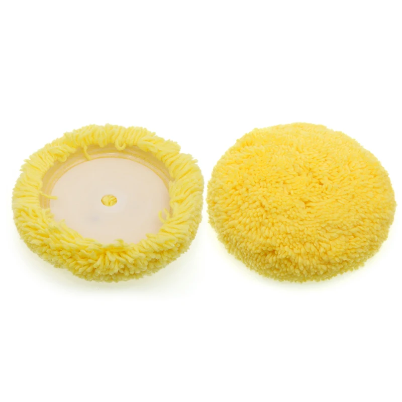 160mm yellow single side untwisted wool buffing pad car polishing pad auto detailing