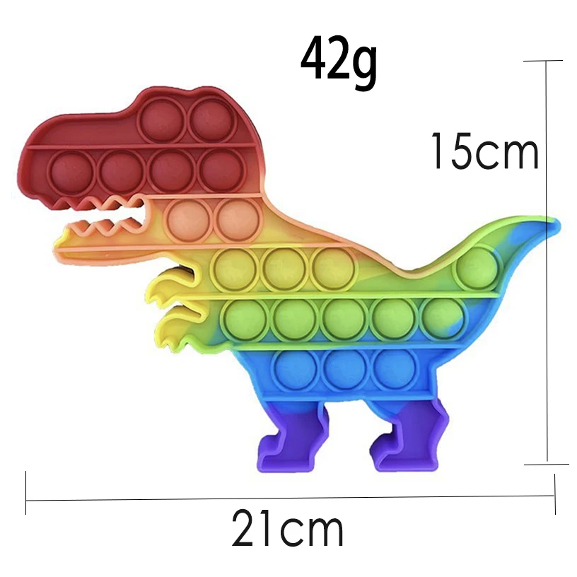  Simple Dimple Anti Stress Relief Push Pop Bubble Rainbow Fidget Sensory Toy Toys