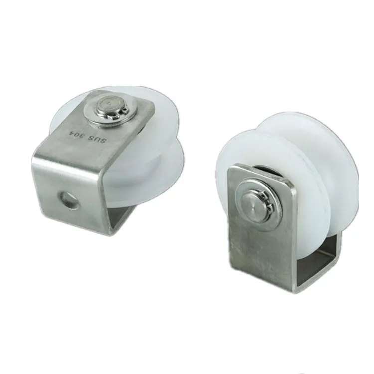 Plastic nylon pulley with stainless steel bracket  nylon wheel  sheaves for wire rope U belt pulley sheaves wheel