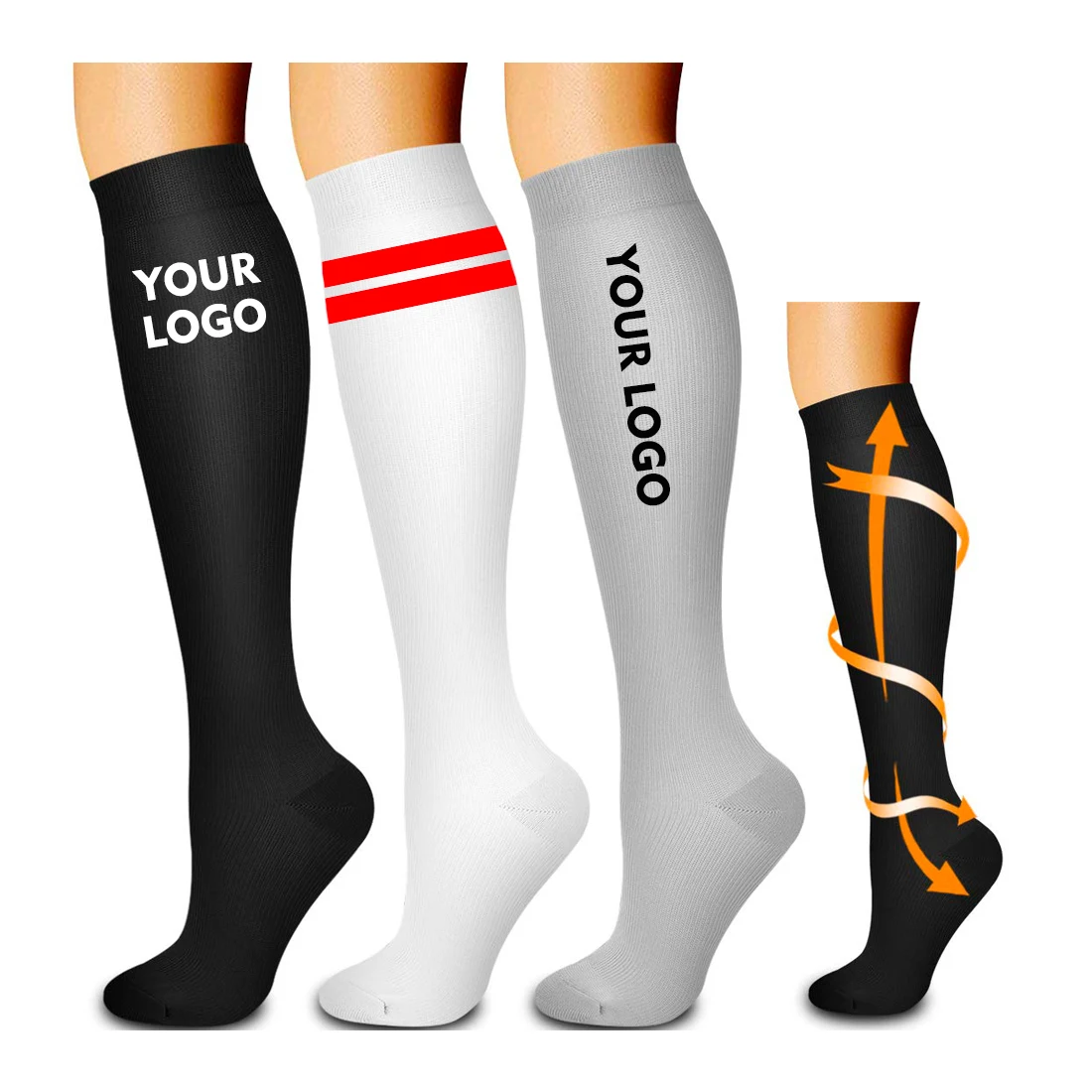 Uron 2021 Men Compression Socks Medical Custom Logo Compression Socks