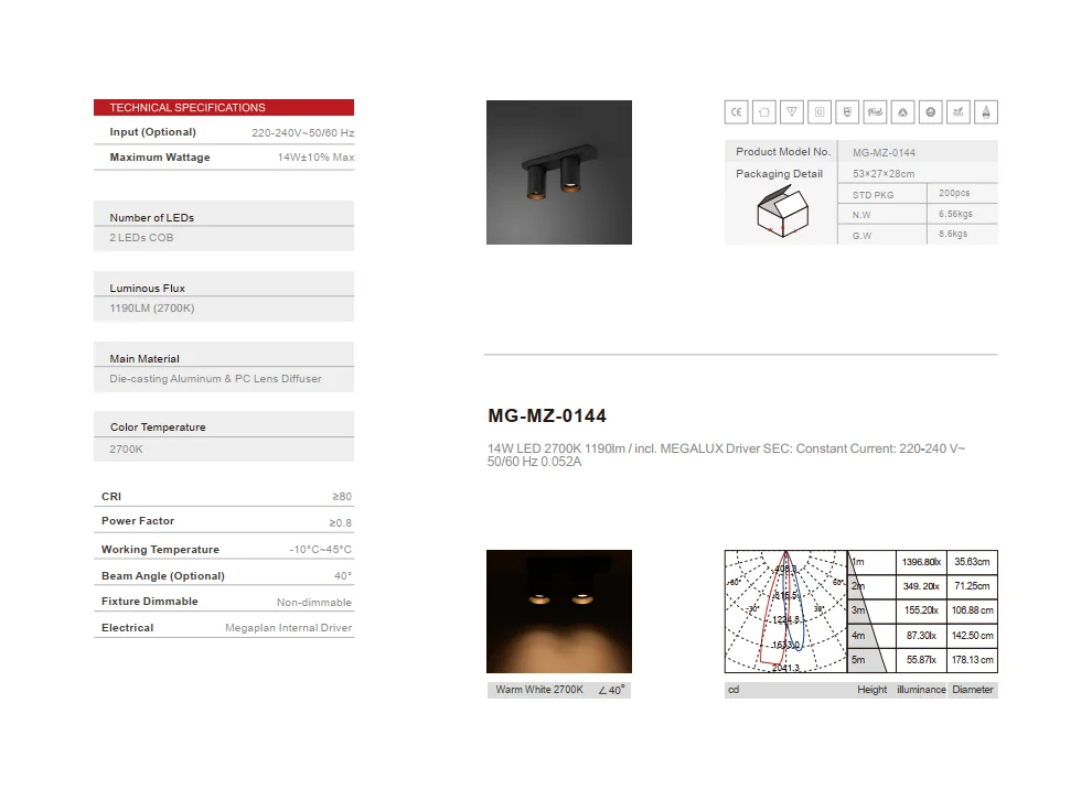 Architectural Rotate 10 Degree Beam Angle Ceiling Spotlights Anti Glare Magnetic Surface Mounted Led Spotlight