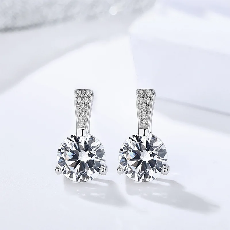 High Quality 925 Silver Jewelry Zircon Pendant Necklace Luxury Diamond Women Jewelry Sets