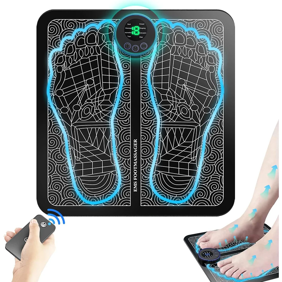 Portable Foldable Electric EMS Acupoints Foot Massager Targeted Muscle Relaxation Vibrating Mat Leg Relief Physiotherapy Pad