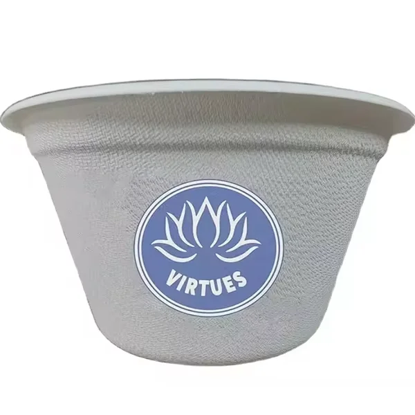 VIRTUES Free Sample 100% Compostable Food Biodegradable Paper Black Eco Lunch Container Disposable Salad Bowl Sugar Cane Bagasse