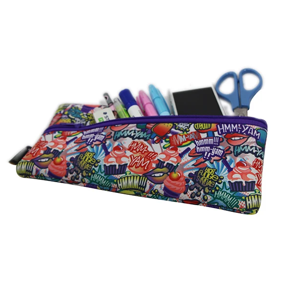Wholesale Custom Cute neoprene printing pencil case