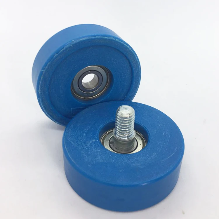 15*50mm 50mm OEM Flat Plastic nylon pulley roller wheel with 608zz bearing for conveyor belt machine
