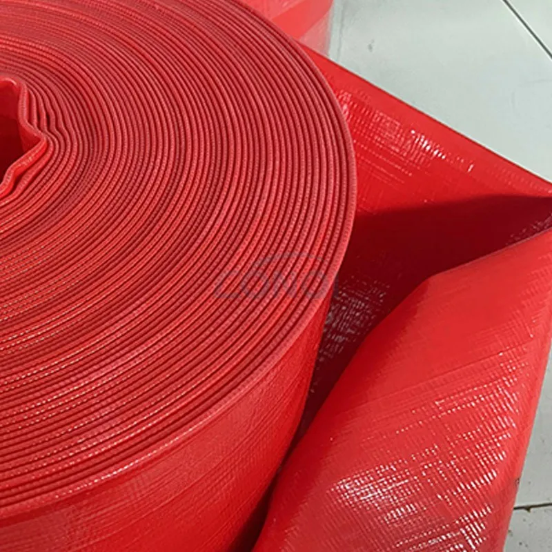 High Duty Flexible Blue PVC Layflat Discharge 2 Inch 3 Inch Water Hose Large PVC Layflat Hose