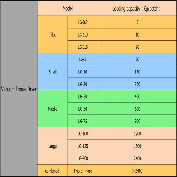 Industrial vacuum freeze dryer for jujube, kiwi, pineapple