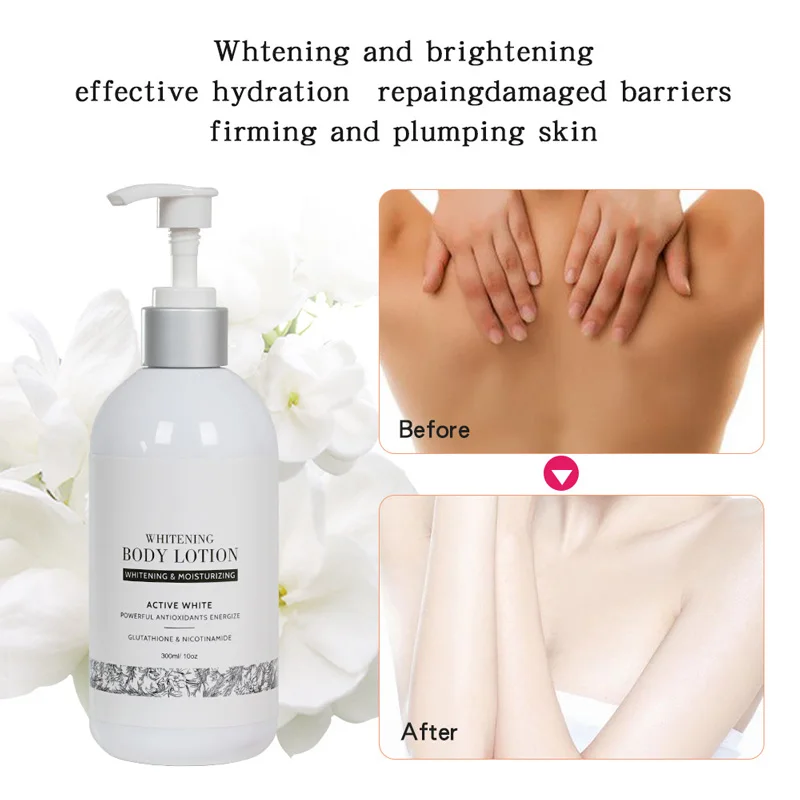 OEM Custom Wholesale Nicotinamide Moisturizing Body Cream Whitening Body Lotion For Black Skin Armpit Inner Thigh Foot Hand