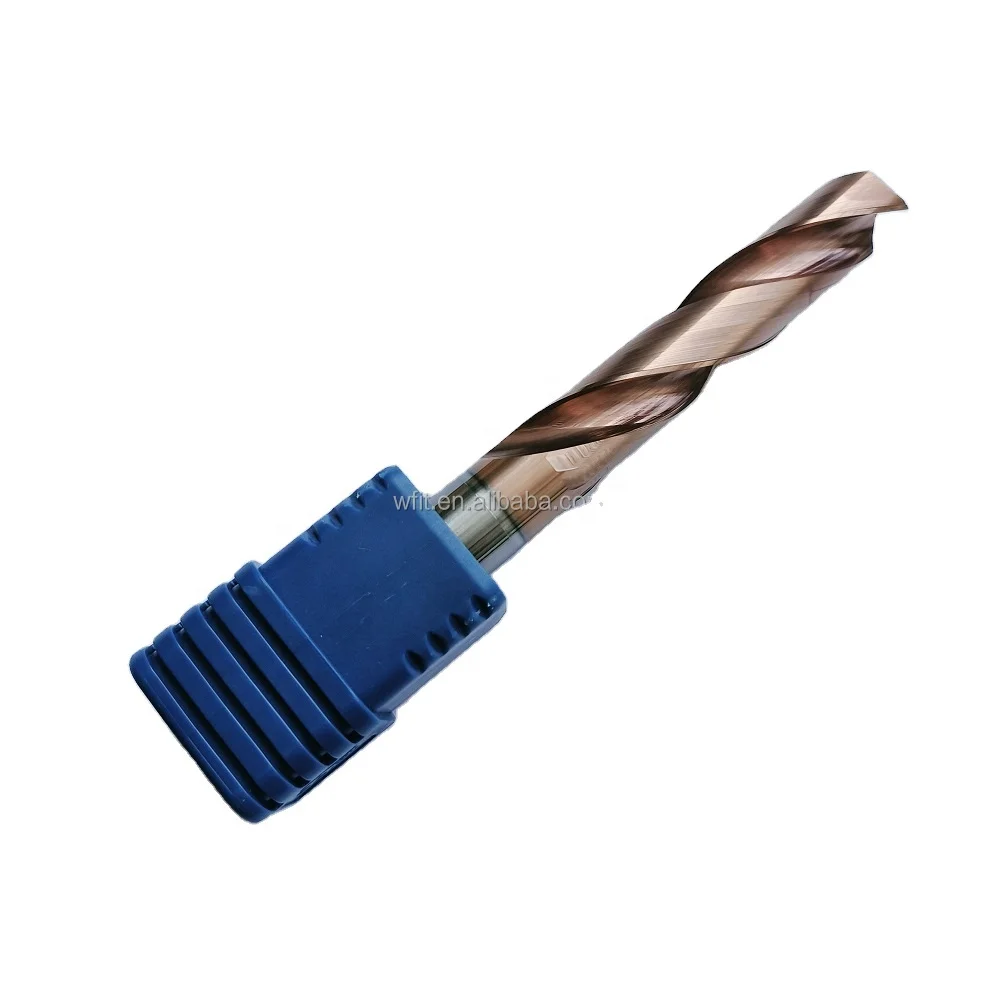 CNC Solid Carbide Drill Bit External Coolant Twist Drills For Steel