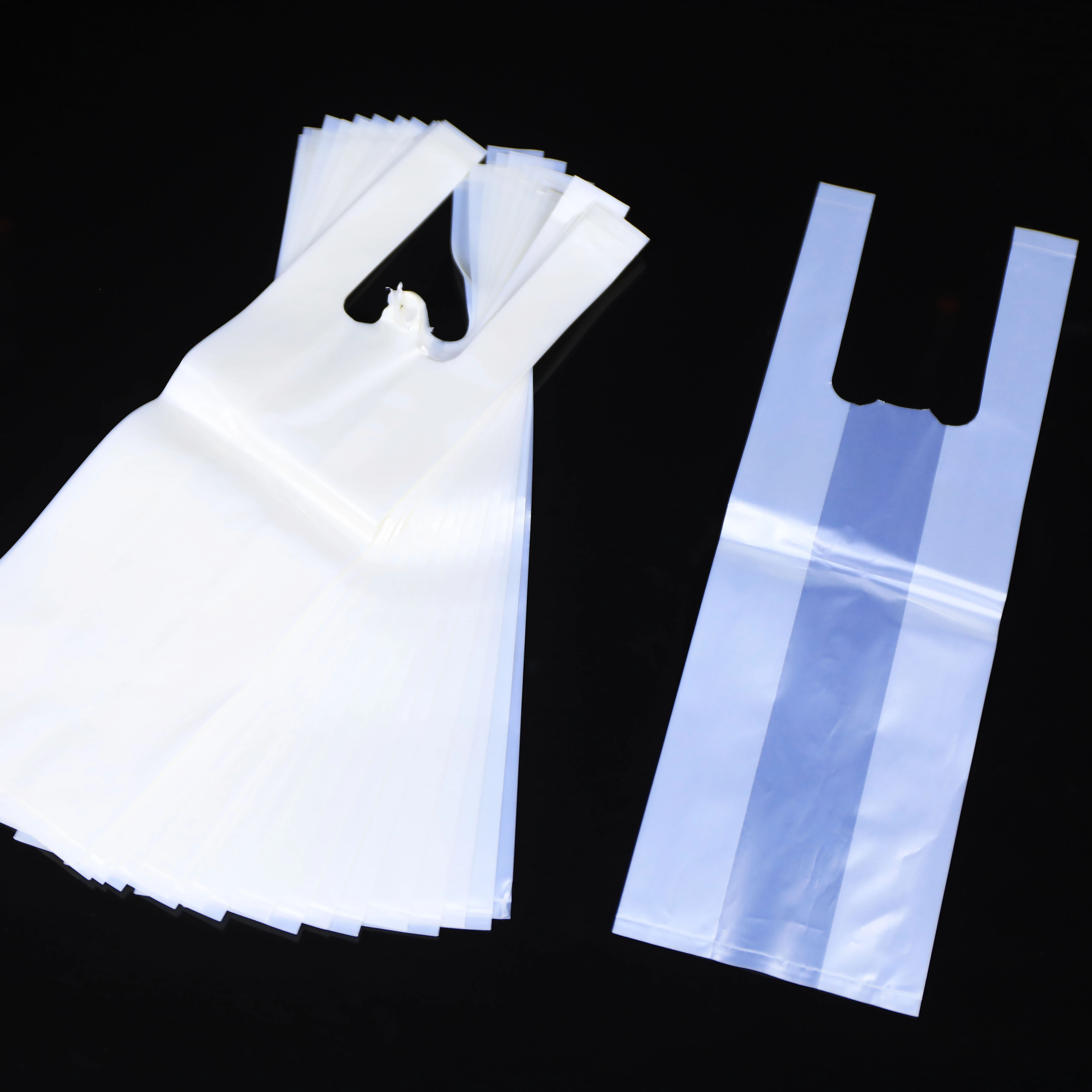 
Wholesale Cheap Milk Tea Shop Biodegradable Disposable Transparent Take Away Plastic Bag 