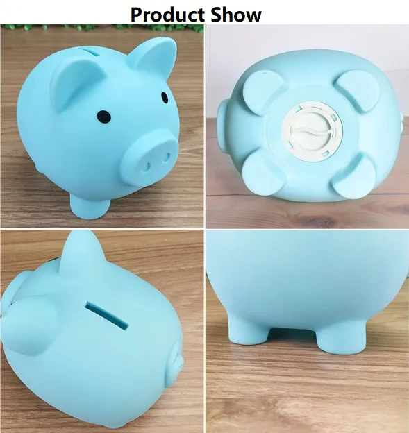Trending LOGO Custom Vinyl Soft Cute Piggy Coin Bank Kid Money Saving Toys For Child Gift
