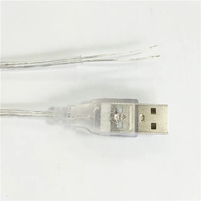 OEM 5V usb Transparent color power connector cable USB cable for LED neon lights